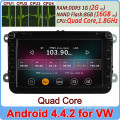 Ownice Quad Core Pure Android 4.4.2 vw polo golf gps navigation Built-in Wifi HD 1024*600